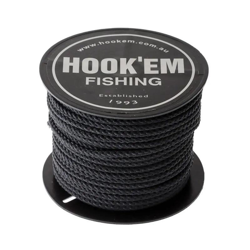 Hook Em Outrigger Cord 30m Black 3mm