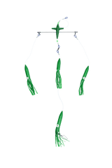 Black Pete 12in Titanium Bird Spreader Bar With Bulb Squid