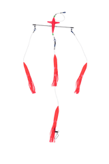 Black Pete 12in Titanium Bird Spreader Bar With Bulb Squid