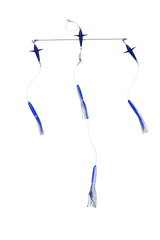 Black Pete 24in Titanium Bird Spreader Bar With Bulb Squid