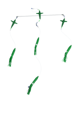 Black Pete 24in Titanium Bird Spreader Bar With Bulb Squid