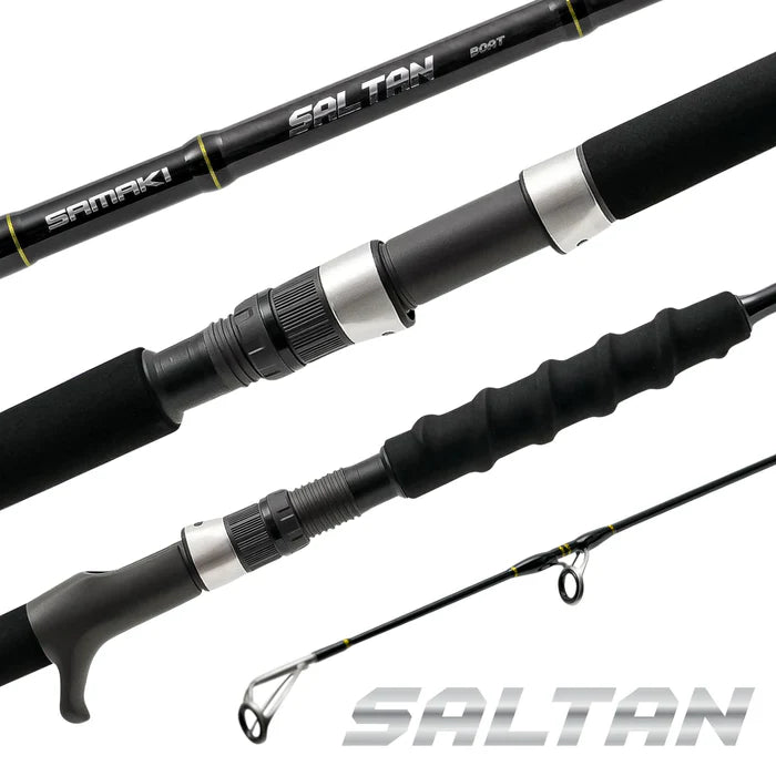 Shimano Speedmaster 2 speed 10/Samaki Saltan 6'6" 1pc 20-40lb/ Daiwa J-Braid 30lb 300m - Multicolour