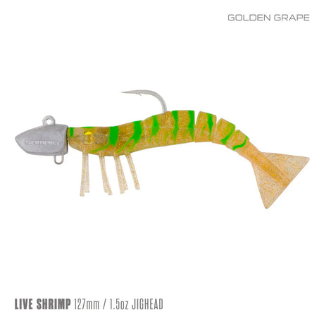 Samaki Live Shrimp Jighead Multipack 127mm 1.5oz Rigged Soft Plastic