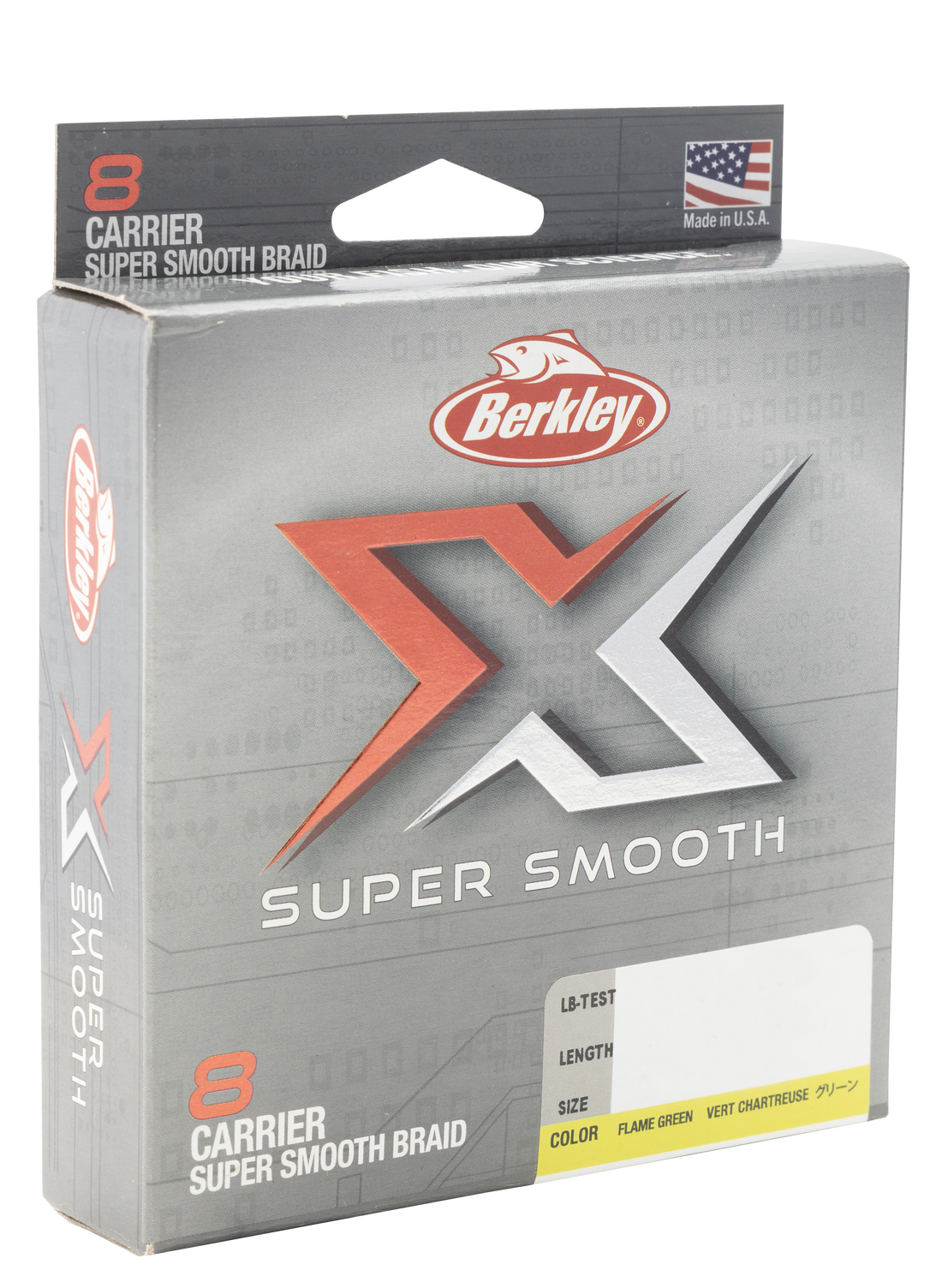 Berkley X Super Smooth Elite - 8 Carrier, 300 Metres - Flame Green - Clearance