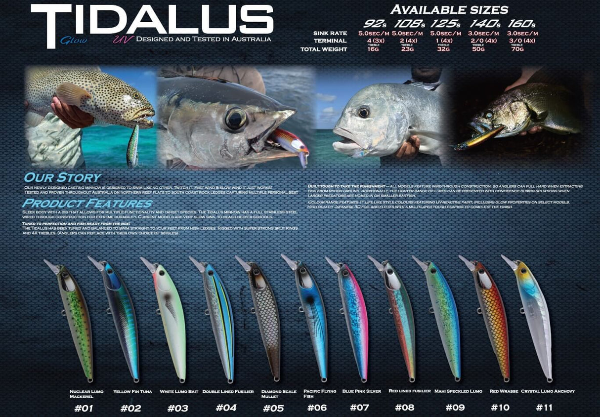 Oceans Legacy Tidalus Minnow 92mm 16g