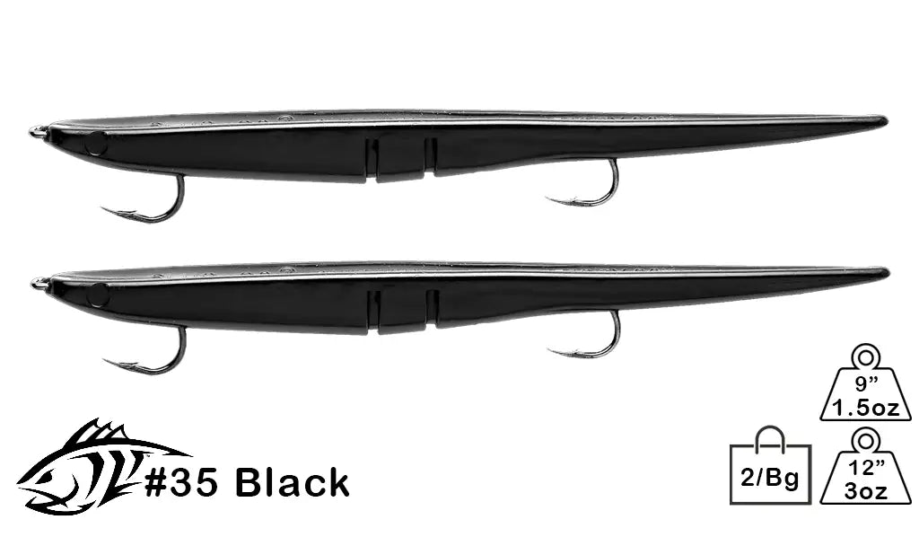 Lunker City Slug-go 9in Rigged Plastics