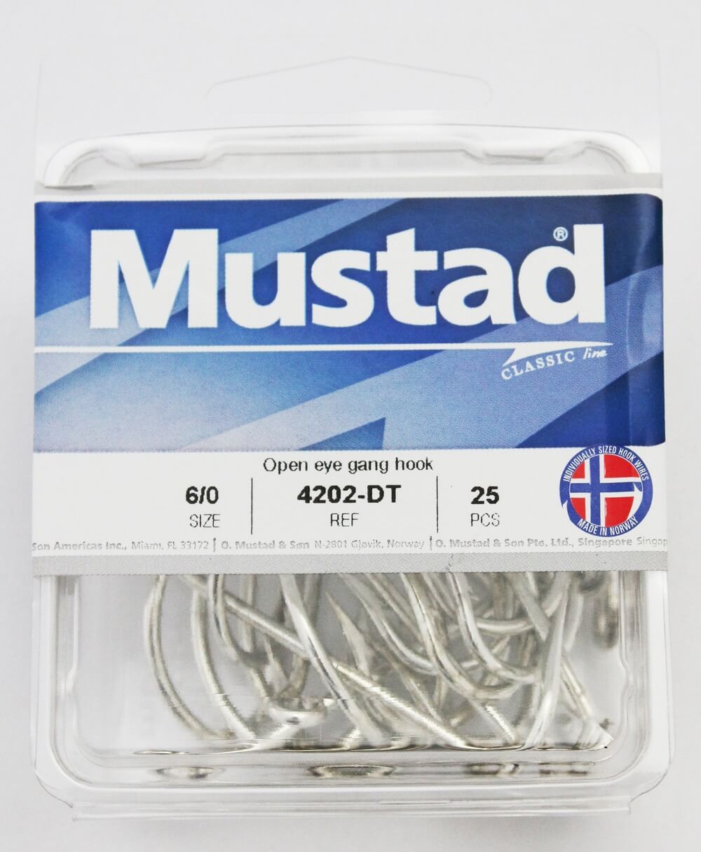 Mustad Open Eye Gang Hooks 25pk