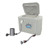 RWB Livewell Tank 30L Kit with Flowrite Fittings / No Pump C/W White Hatch
